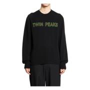 Zwart Wol Kasjmier Gebreid Twin Peaks Undercover , Black , Heren