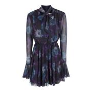 Flowy Chiffon Mini Jurk Rotate Birger Christensen , Multicolor , Dames