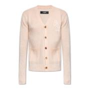 Cardigan met logo Amiri , Pink , Heren