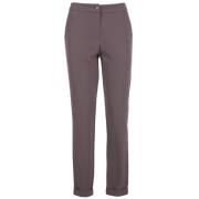 Crepe broek met zij- en achterzakken YES ZEE , Gray , Dames