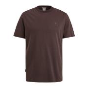 Interlock Regular Fit Ronde Hals T-Shirt Cast Iron , Brown , Heren