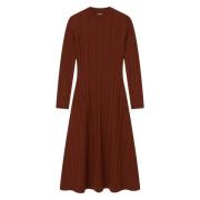 Merino Wol Maxi Jurk Aeron , Brown , Dames