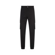 Zwarte Cargo Broek met Hexagon Logo Philipp Plein , Black , Heren