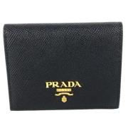 Pre-owned Leather wallets Prada Vintage , Black , Dames