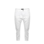 Witte gescheurde rechte broek Twinset , White , Dames