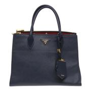 Pre-owned Leather prada-bags Prada Vintage , Blue , Dames