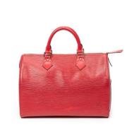 Pre-owned Leather handbags Louis Vuitton Vintage , Red , Dames