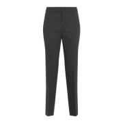 Antracite Straight Pants Fabiana Filippi , Gray , Dames