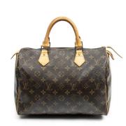 Pre-owned Coated canvas handbags Louis Vuitton Vintage , Brown , Dames