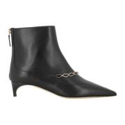 Zwarte leren puntige laarzen Malone Souliers , Black , Dames