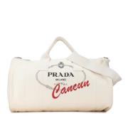 Pre-owned Canvas travel-bags Prada Vintage , White , Dames