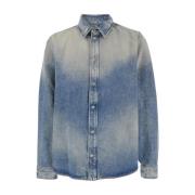 Blauwe Quad Interior Lange Mouw Overhemd Amiri , Blue , Heren