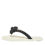 Pre-owned Fabric sandals Chanel Vintage , Black , Dames