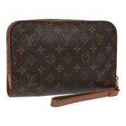 Pre-owned Canvas clutches Louis Vuitton Vintage , Brown , Dames