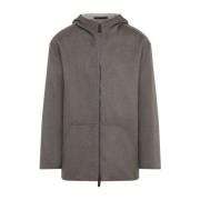 Luxe Cashmere Jas in Beige Giorgio Armani , Gray , Heren