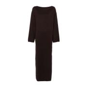 Bordeaux Gebreide Off-Shoulder Maxi Jurk Birgitte Herskind , Brown , D...