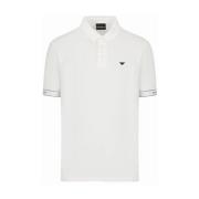 Klassiek Poloshirt van Katoenen Jersey Armani , White , Heren