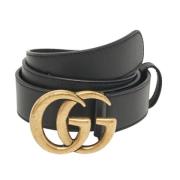 Pre-owned Leather belts Gucci Vintage , Black , Dames