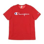 Rode Crewneck Tee voor Mannen Champion , Red , Heren