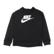 Meisje Sportkleding Hoodie Pullover Zwart/Wit Nike , Black , Dames