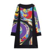 Paarse Abstract Patroon A-Lijn Jurk Emilio Pucci , Multicolor , Dames