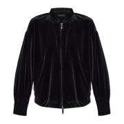 Fluwelen sweatshirt Emporio Armani , Black , Dames