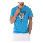 Heren Logo T-shirt Just Cavalli , Blue , Heren