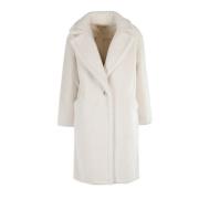 Teddy Shearling Coat Michael Kors , White , Dames