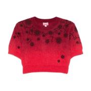 Rode Gebreide Top met Kralenversiering Kenzo , Red , Dames