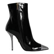 Zwarte Lak Kristal Hak Laarzen Schoenen Dolce & Gabbana , Black , Dame...