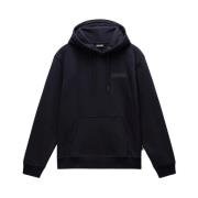 Zwarte Hoodie Antarctic Research Napapijri , Black , Heren