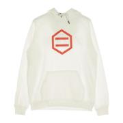 Hexagon Heren Hoodie in Wit & Rood Dolly Noire , White , Heren