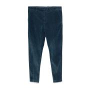 Blauwe Corduroy Broek Taps Toelopende Pijp PT Torino , Blue , Heren