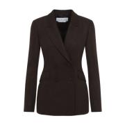 Bruine Zijden Blazer Elegante Stijl Gabriela Hearst , Brown , Dames