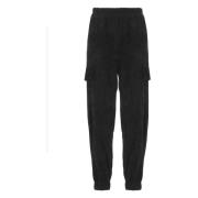 Zwarte Corduroy Elastische Taille Broek D.Exterior , Black , Dames