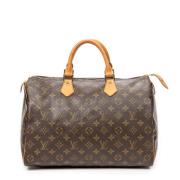 Pre-owned Coated canvas handbags Louis Vuitton Vintage , Brown , Dames