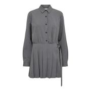 Tijdloze Plooi Jurk Designers Remix , Gray , Dames