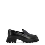 Klassieke Zwarte Loafer Schoen Hogan , Black , Dames