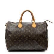 Pre-owned Coated canvas handbags Louis Vuitton Vintage , Brown , Dames