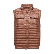 Outdoor donzen bodywarmer met capuchon Moncler , Brown , Dames