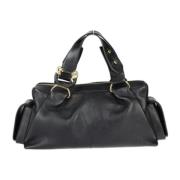 Pre-owned Leather handbags Bvlgari Vintage , Black , Dames