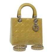 Pre-owned Canvas handbags Dior Vintage , Yellow , Dames