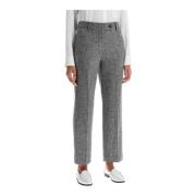 Wollen Bouclé Broek Blazé Milano , Gray , Dames