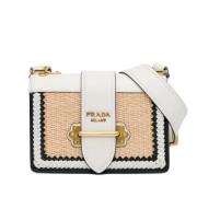 Pre-owned Fabric shoulder-bags Prada Vintage , Beige , Dames