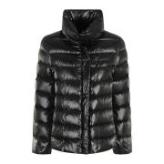 Gewatteerde Jas met Capuchon en Haak Fay , Black , Dames