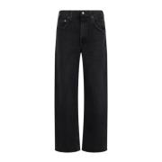 Zwarte Low Curve Jeans Agolde , Black , Dames