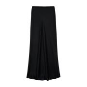 Midi Zijden Rokken met Elastische Taille Anine Bing , Black , Dames