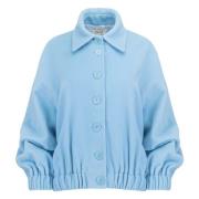 Arctic Blue Oversized Bomberjack Jaaf , Blue , Dames