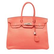 Pre-owned Leather totes Hermès Vintage , Pink , Dames