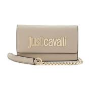 Metalen Lettering Dames Tas Just Cavalli , Beige , Dames